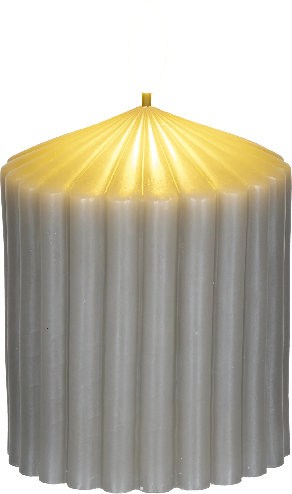 Świeca woskowa LED mała Cozy Light 52 (szara)