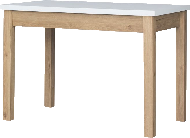 Stół kuchenny 110 cm (biały/dąb Soma ciemny)