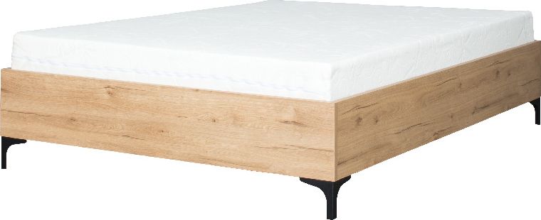Łóżko 140cm Floryda bez materaca (dąb Soma ciemny) ze stelażem