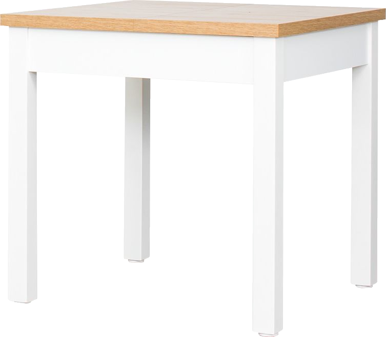 Stół rozkładany 79x80-120x80 (dąb Soma ciemny/białe)