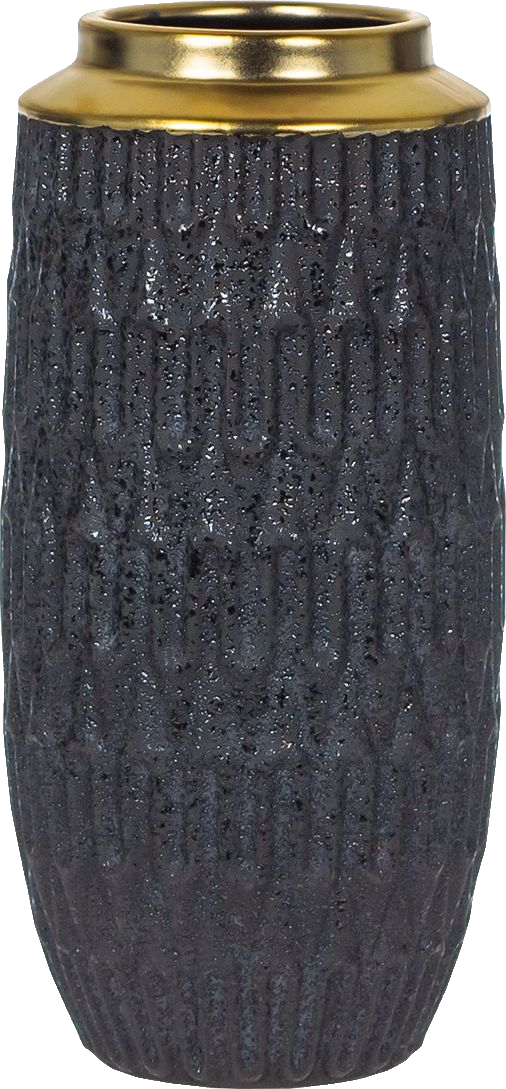 Wazon ceramiczny Konti 27 (czarny/złoty)