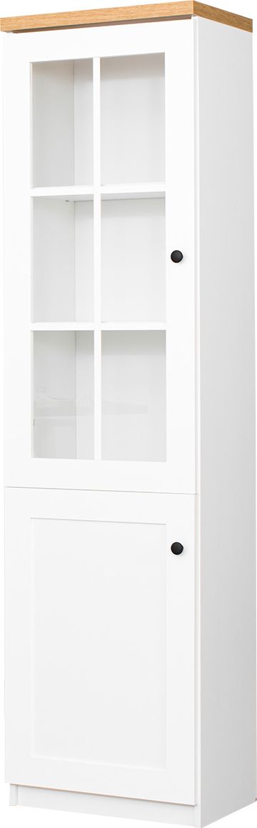Witryna lewa Toskania (biały/dąb Soma ciemny)