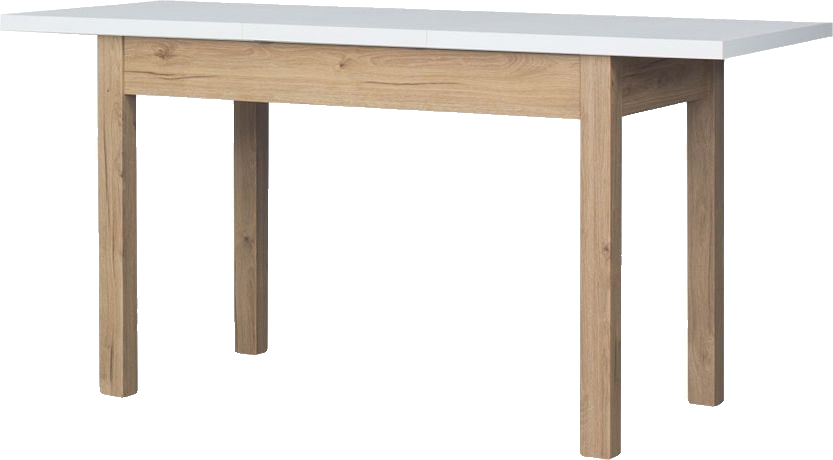 Rozkładany stół kuchenny 116 cm (biały/dąb Soma ciemny)