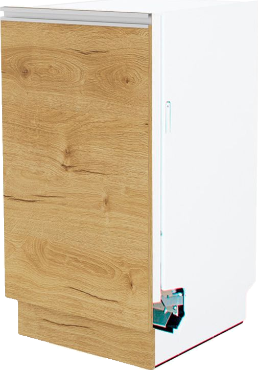 Dolna zabudowa zmywarki 45 panel zakryty Monia (dąb Soma ciemny)