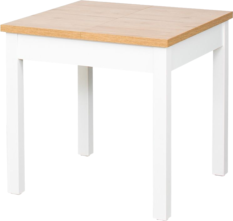Stół rozkładany 79x80-120x80 (dąb Soma ciemny/białe)
