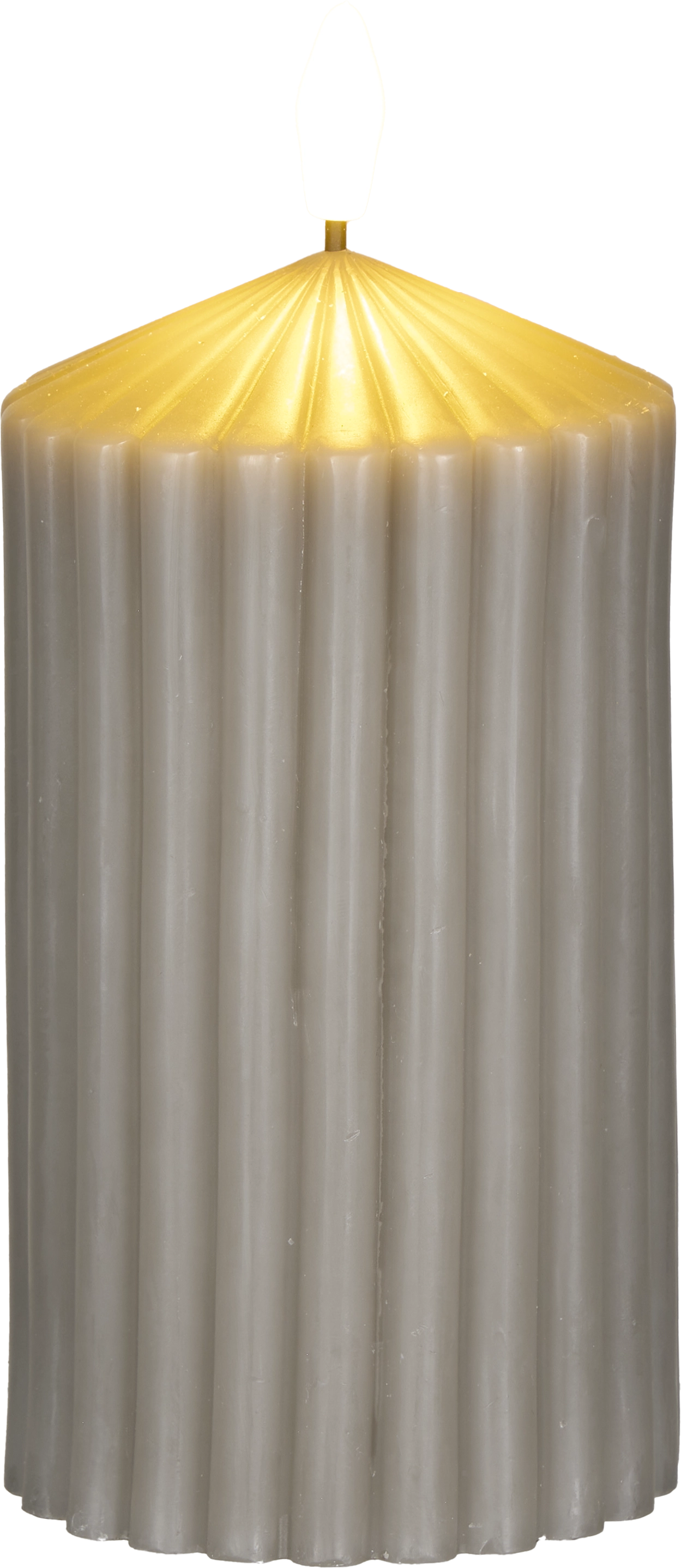 Świeca woskowa LED duża Cozy Light 52 (szara)
