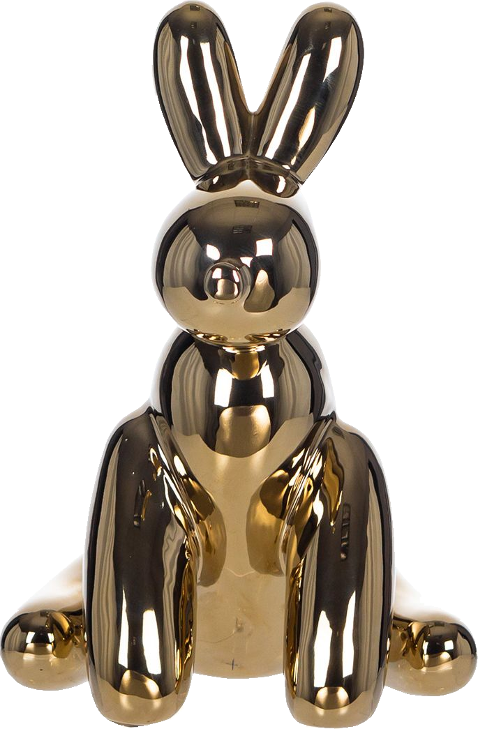 Ozdobna figurka ceramiczna pies Konti 89 (złoty)