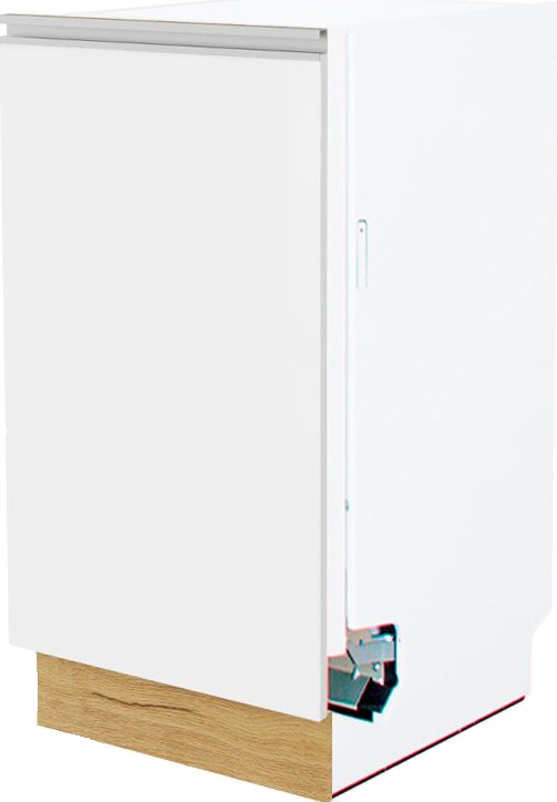Dolna zabudowa zmywarki 45 panel zakryty Monia (biały połysk)