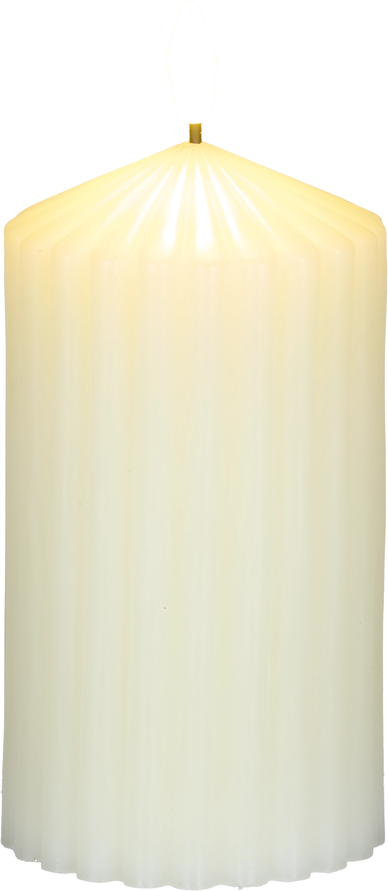Świeca woskowa LED duża Cozy Light 52 (kremowa)