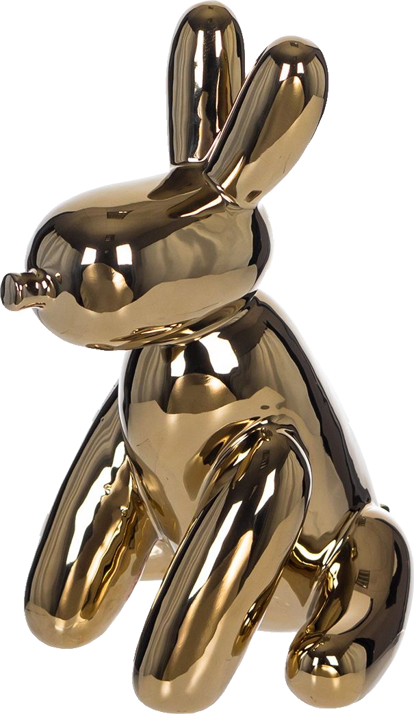 Ozdobna figurka ceramiczna pies Konti 89 (złoty)