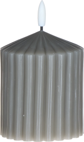 Świeca woskowa LED mała Cozy Light 52 (szara)